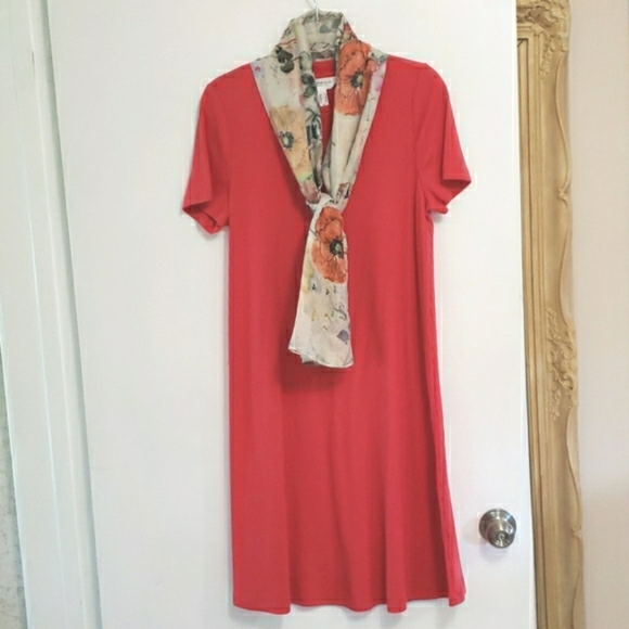 Addition Elle Coral colour Dress 14 NWOT - Picture 5 of 5
